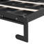 Grand lit escamotable pliant latéral de taille grand avec motif imprimé tendance, éclairage DEL sous le lit et prise USB intégrée - Design peu encombrant - noir-129472911-129472909