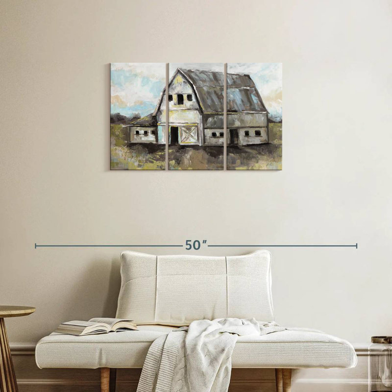 Lilie Tranquil Barn, 20" H x 33" W
