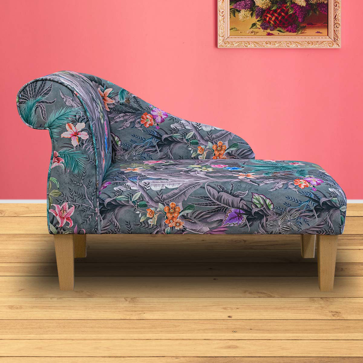 Beaumont Botanical Printed Chaise Longue