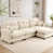 Beige + 3 sièges + 1 fauteuil
