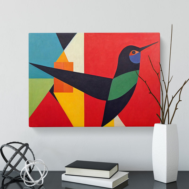 Hummingbird In Abstract Vol.2 - Wrapped Canvas, 50cm H x 76cm W x 3cm D