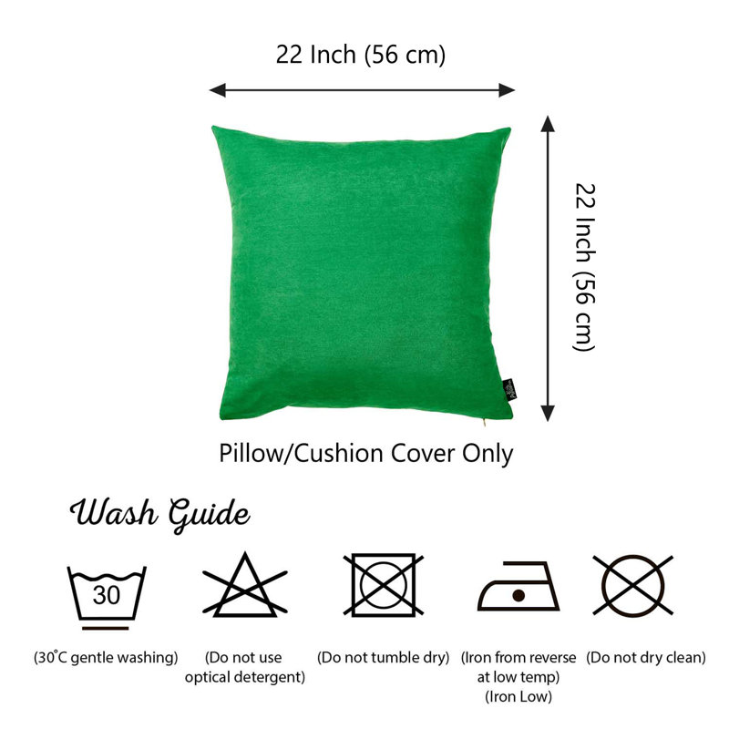 Ruby Red Polyester 22" Square Throw Pillow Covers, Set of 2