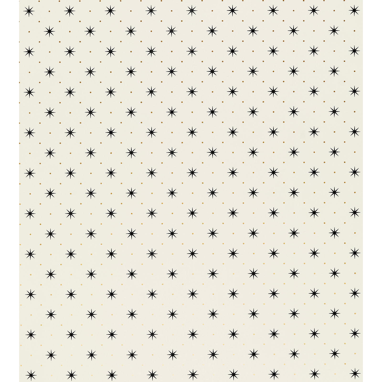 Albert Hadley Roll, Black/Gold on White