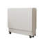 Table pliante à abattants avec 6 roulettes et 2 tablettes de rangement, table compacte pour petits espaces, P 47,2 po x l 23,6 po x H 30,3 po, blanc