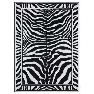 Ebron Zebra Skin 2'3"x7'3" Area Rug