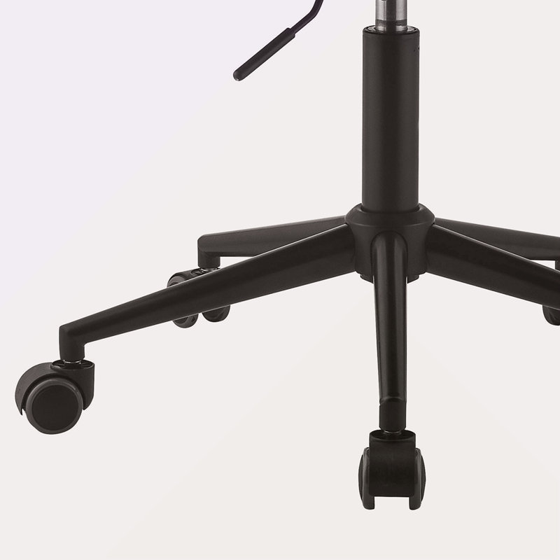 Chaise de bureau rétro en cuir synthétique et finition