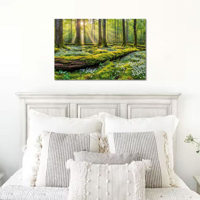 Décoration murale sur toile GUTTATY Spring, peinture de forêt au printemps, impressions de paysage naturel pour le salon, affiche d'arbre, cadeau d'art mural floral, 12 po x 16 po