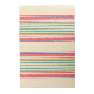 Cady Stripe Multi Machine Printed Washable Rug