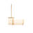 Orleans 5-Light Linear Chandelier in Distressed Gold