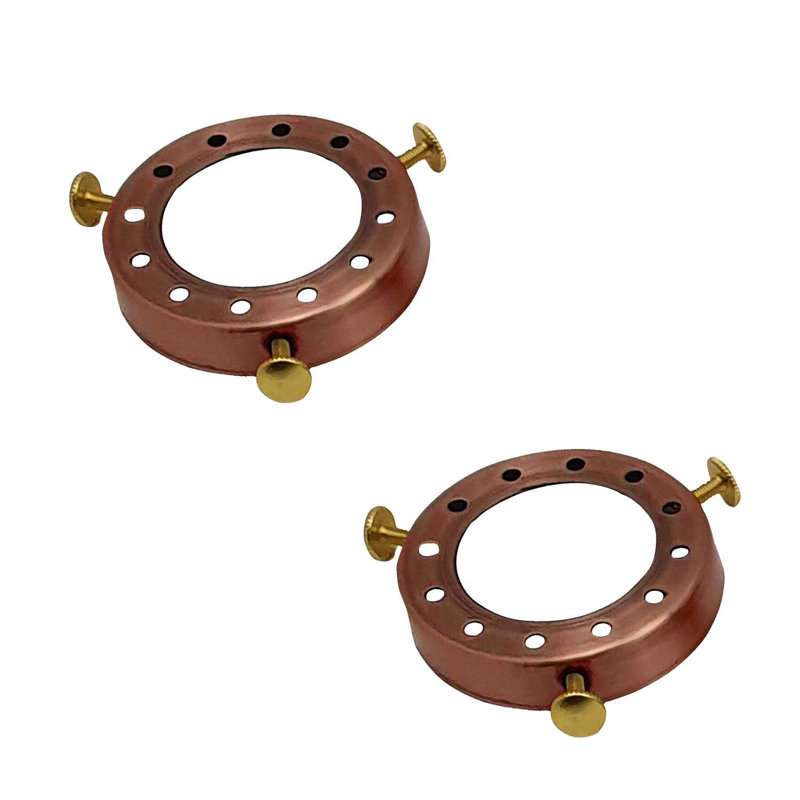 Speranza Socket Lampshade Holder Top Collar Ring Adapter Lamp Base Solid Metal Separate Lighting Kit, Copper