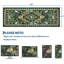 Tapis vert 8 x 10 pour salon lavable floral chambre tapis antidérapant sous la table tapis pour salle à manger bureau patiné oriental décor à la maison pour la chambre de bébé-125502639