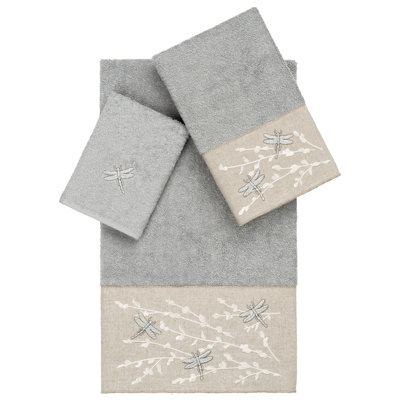 Braelyn 3 Pcs Towel Set 3 Piece Turkish Cotton Towel Set