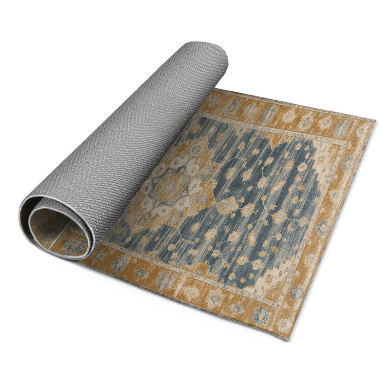 Tapis intérieur et extérieur brun Overdyed, Rectangulaire 2 pi x 3 pi