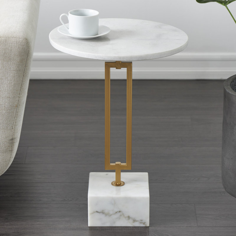 Marble Top End Table