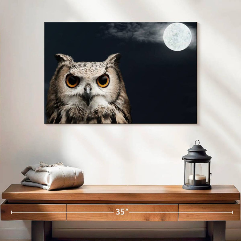 Brampt African Eagle Owl, 20" H x 30" W