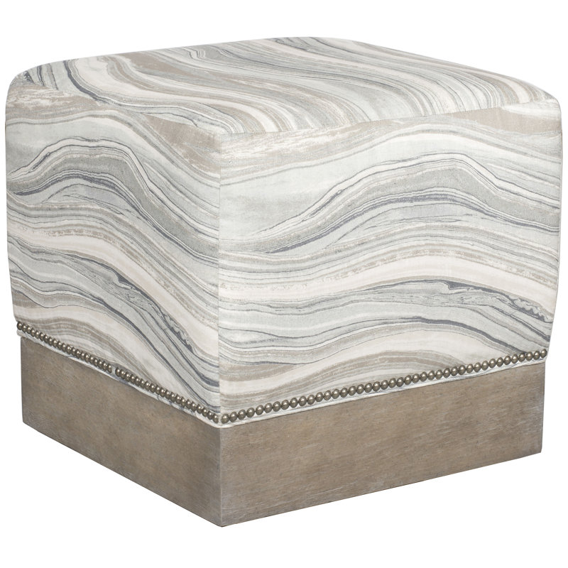 Mulligan By Michael Weiss Upholstered Ottoman, Worthy Snow, Havana, Yes