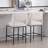 Jenie Upholstered 26.4'' Boucle/Linen Counter Stool with Metal Frame-488078429
