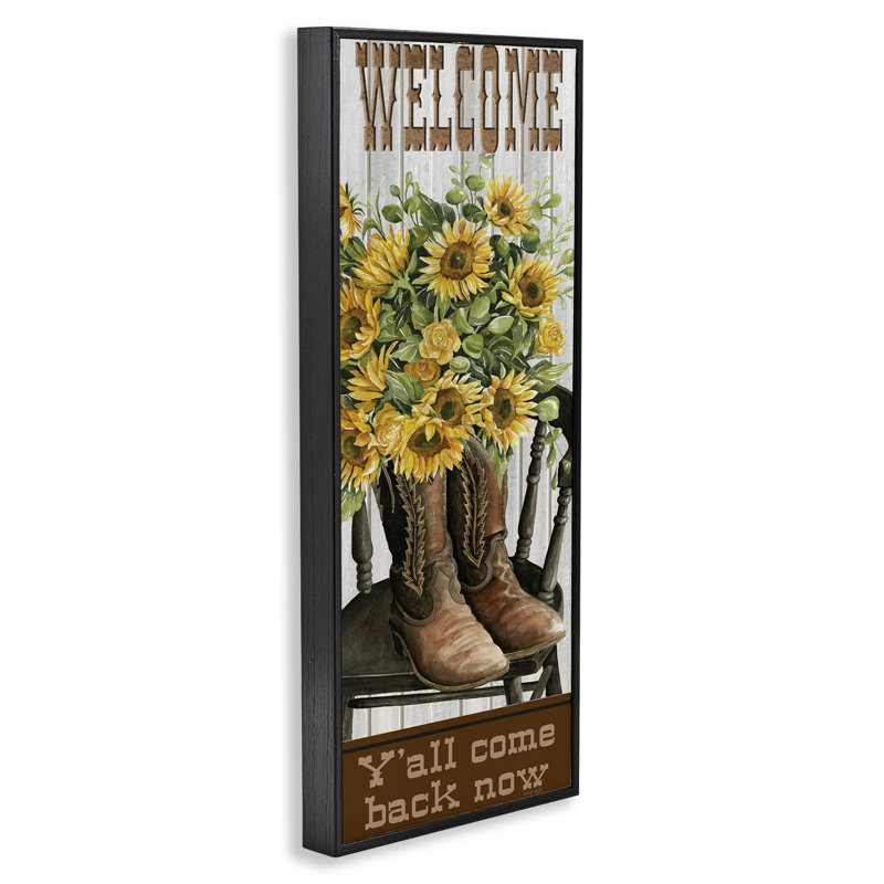  «Southern Welcome», art de la giclée encadrée par Cindy Jacobs, H 30 po x l 13 po, Giclée encadrée noir minuit