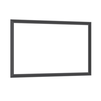 60" x 40" Oversized Rectangle Bathroom Mirror with Black Aluminum Frame