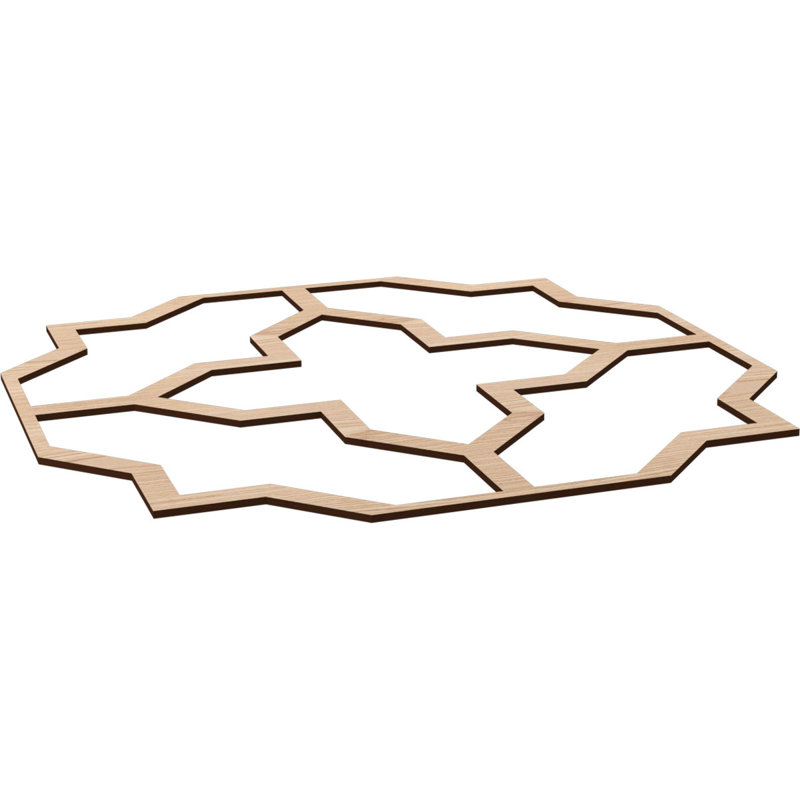 Charpente de plafond décorative Laird, Chêne rouge, H 33 po x l 33 po x P 0,375 po