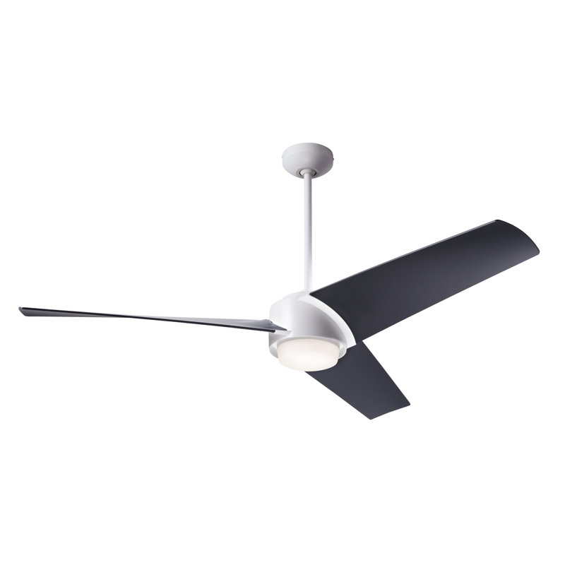Ambit 56'' Ceiling Fan with LED Lights, Matte Black, Matte White, Wall Control