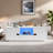 Modern High Glossy Rectangle Coffee Table With 2 Cabinets, One Drawer, 16 Colour Led Lights And A Open Shelf-505420713