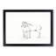 Sketch of Two Horses by Jean Bernard - Picture Frame Drawing Print-55619370-55619371