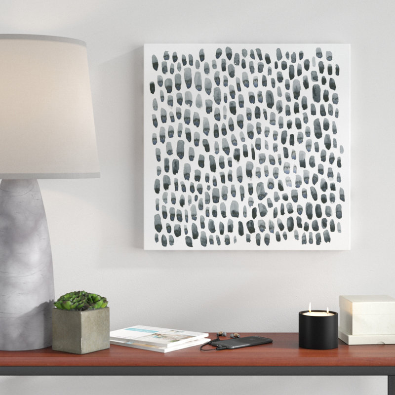 Blue Grey Tessera I by Emma Scarvey - Wrapped Canvas Painting, 51cm H x 51cm W