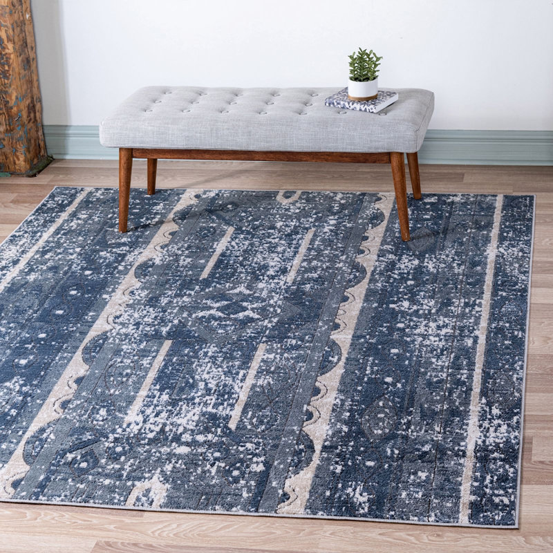 Dunmyer Ikat Indoor Rug, Square 6'