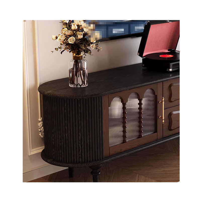 Crédence de rangement en bois massif l 86,61 po American