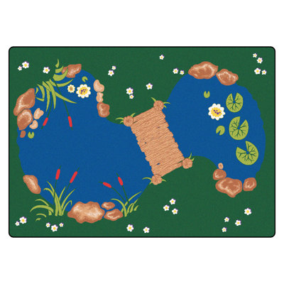 Tapis bleu / vert Playful Pond