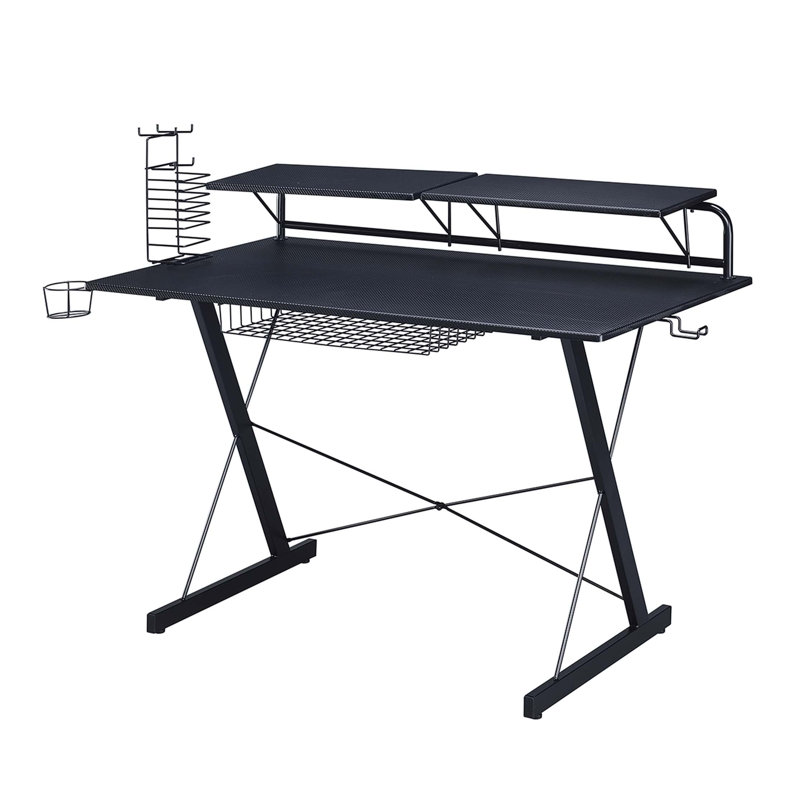 Shaia Metal Base Computer Desk, Black