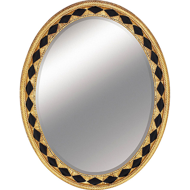 Oval Beveled Wall Mirror, 47" x 33" 
