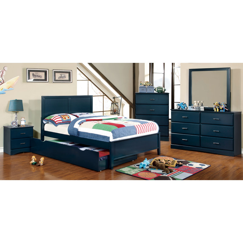 Tête de lit Alzado, Double / grand, Bleu
