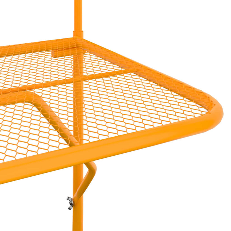 Pennock Rectangular Metal Outdoor Balcony Table , 60cm cm W 40cm cm D, Yellow