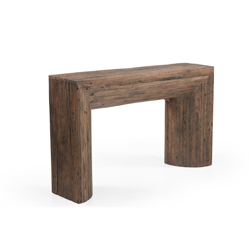 Console à rayures en bois H 35,5 po x L 59 po - Naturel