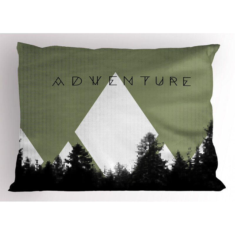 Mountain Polyester Sham Set, Queen