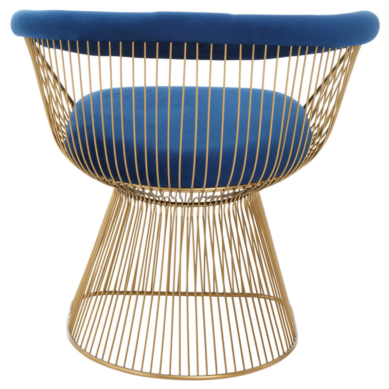 Kimber Upholstered Armchair, Gold, Blue