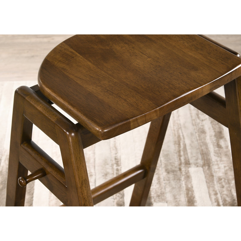 2 pièces de tabourets de comptoir empilables Mid-Century modernes