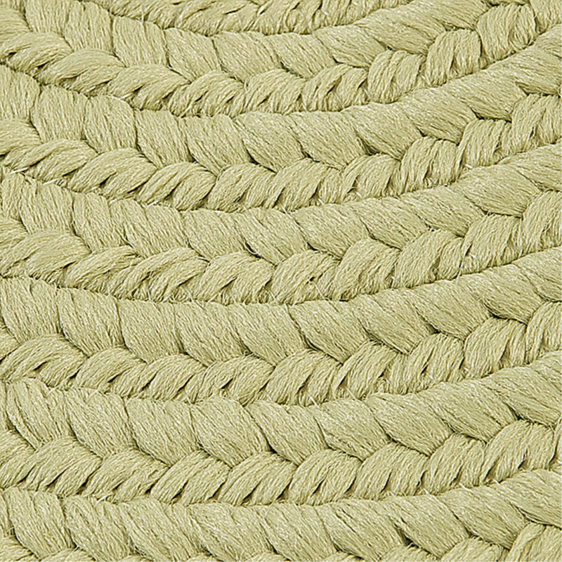 Tapis vert céleri réversible pour l'intérieur et l'extérieur Audryanna, Ovale 2 pi x 11 pi