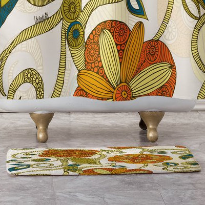 Tapis pour salle de bain fleur