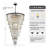 30" W 22-Light Dimmable Tiered Chandelier-479573064