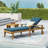 Acacia Wood Adjustable Chaise Lounge with Durable Frame and Non-Porous Cushions for Outdoor Relaxation-2091746941-2091746818