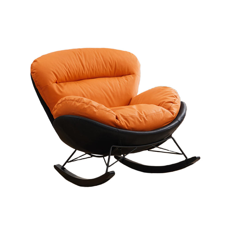 Chaise berçante à structure métallique,  Orange