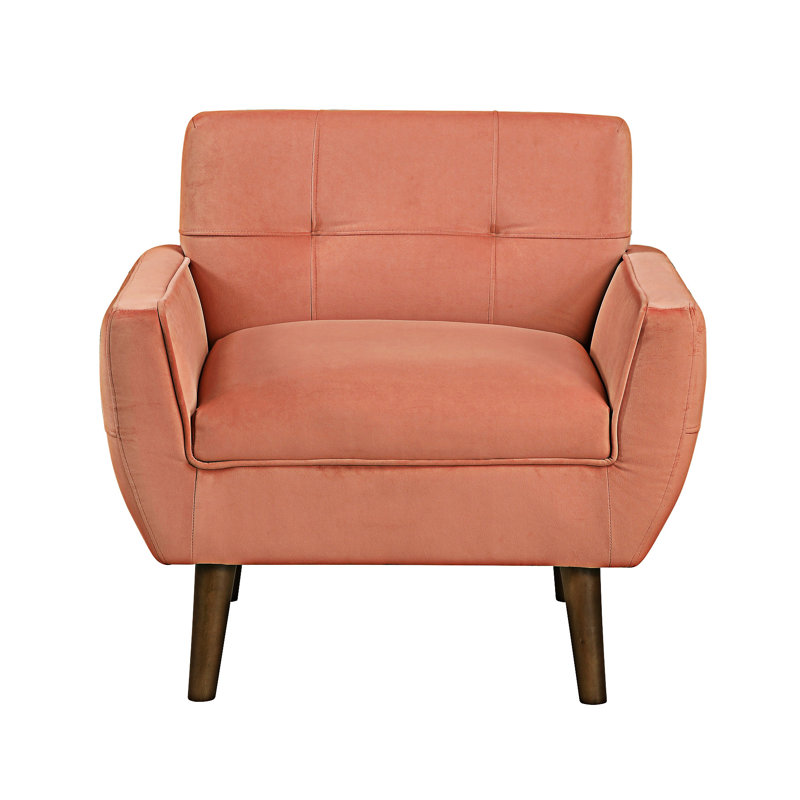 Fauteuil d'appoint capitonné, Orange