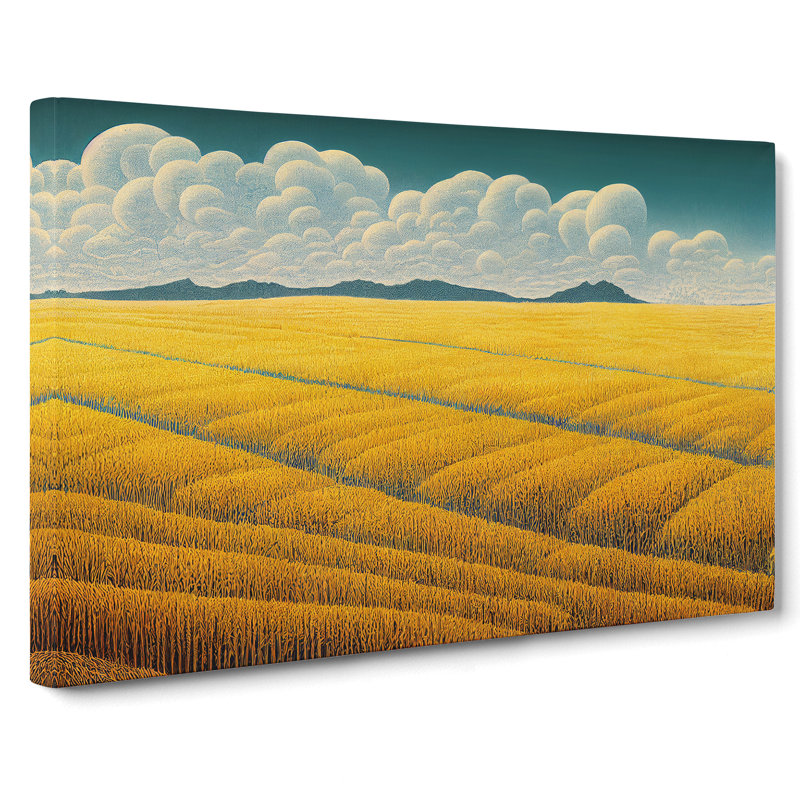 Mind Blowing Wheat Field - Wrapped Canvas, 35cm H x 50cm W x 3cm D