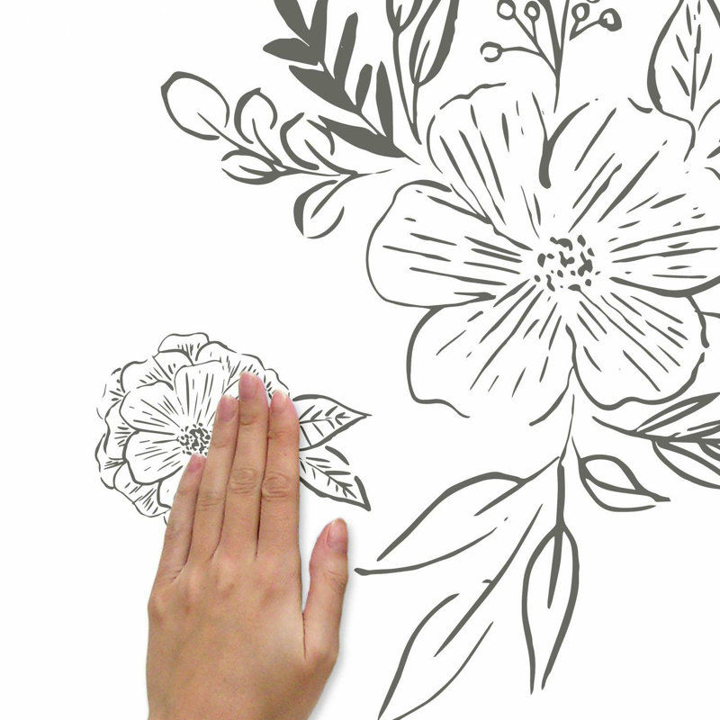Beth Schneider Floral Sketch Peel and Stick Wall Decals