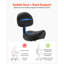Tabouret de selle avec support pour le dos, capacité de poids de 500 lb, hauteur réglable, roulettes silencieuses, siège en cuir PU ergonomique, chaise roulante pivotante à 360 ° pour tabouret de salon, spa, bar, médical, noir