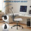 Chaise de bureau ergonomique en maille – Soutien lombaire réglable et appui-tête 2D – Accoudoirs relevables – Chaise de bureau pivotante à dossier haut pour le télétravail et le jeu – Structure noire et filet gris