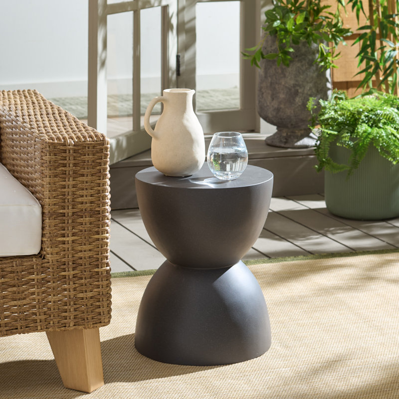Aurielle Hourglass Accent Table, Black